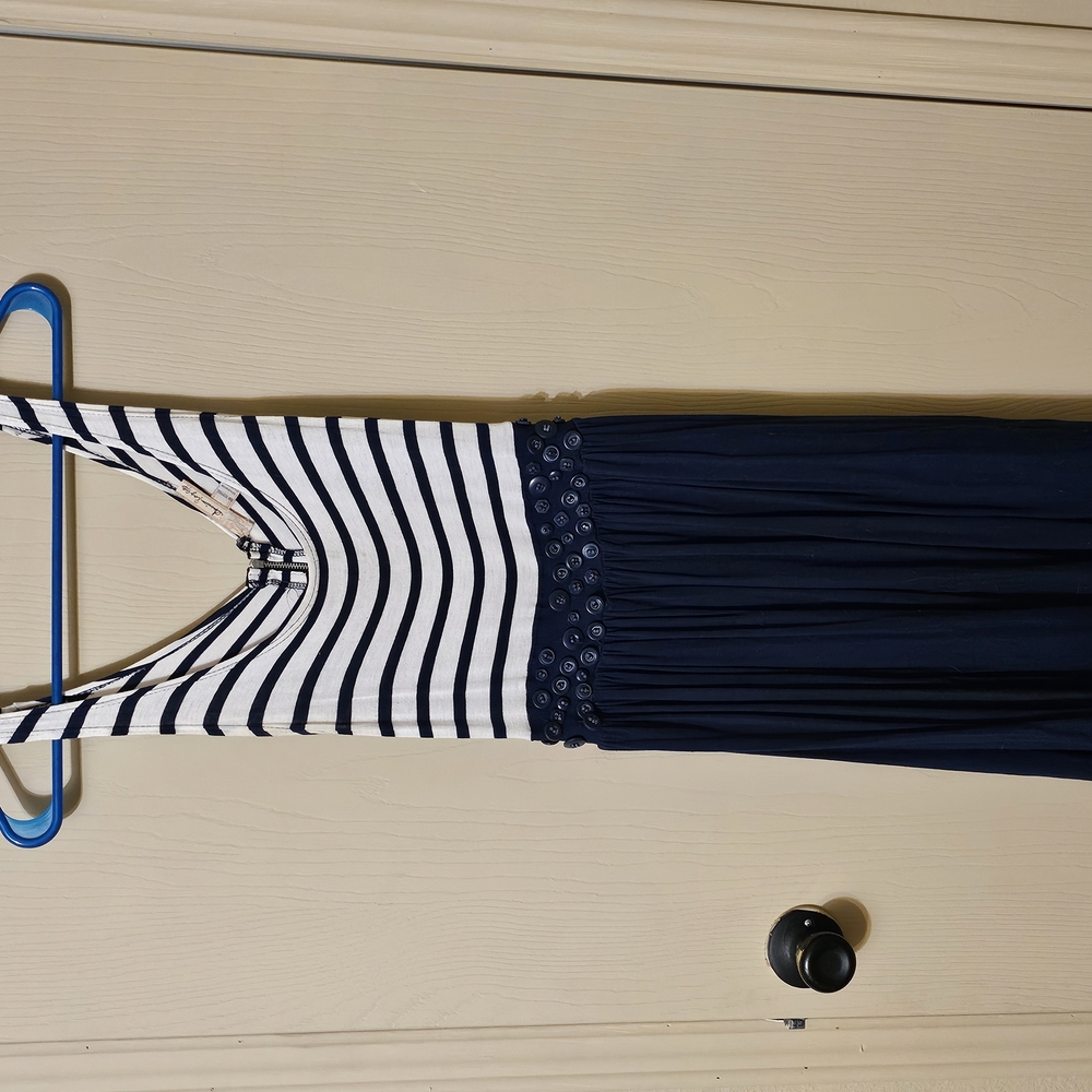 Striped Halter Maxi Dress